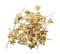 BESPORTBLE 50Pcs Gold Mini Hexagram Wands for DIY Crafts High Gloss Finish Decorative for Personal Journaling for Unique Crafting Projects and Creative Expression