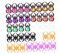 BESPORTBLE 50pcs Halloween Spider Rings with Jewels Bulk Lightweight Plastic Finger Rings for Party Favors Costume Accessories for Halloween Cosplay Themed Festival Celebrations