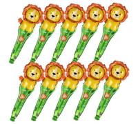 BESPORTBLE 50pcs Handheld Inflatable Lion Foil Balloons Bright Animal Party Decorations for Birthdays Bridal Showers Festivals with Tear-resistant Material