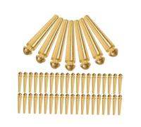 BESPORTBLE 50Pcs Metal Cribbage Board Pegs Tapered Design for Traditional Peg Board Games Portable Accessories for Travel Home Family Gatherings Golden Finish