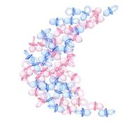 BESPORTBLE 50pcs Mini Transparent Acrylic Pacifiers Table Scatter for Shower Baptism and Full Month Party Decorations Unisex Pacifier Favors for Boys