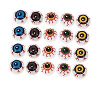 BESPORTBLE 50Pcs Plastic Eyeballs Decor for Halloween Realistic Fake Eyeballs for Party Decoration for Horror Themes and Festive Scenes Blue Red Green Yellow Brown