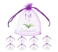 BESPORTBLE 50pcs Purple Lavender Sachet Drawstring Bags Empty Small Mesh Fabric Pouches for Dried Flowers and Spices Multipurpose Use Suitable for Closet Storage and Present Bags