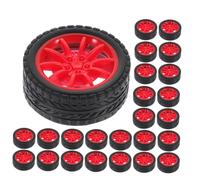 BESPORTBLE 50PCS Rc Car Wheels Precision Engineered Plastic Tires for Model Vehicles Enhanced Rolling Performance for Science Experiments and Robotics