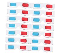 BESPORTBLE 50pcs Red Blue Cardboard Glasses for Movies Anaglyph Design for Adults Lightweight and Portable for Viewing Magazines and Publications