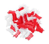 BESPORTBLE 50pcs Scale Race Track Barriers Red and White Interactive Model Accessories for Remote Control Car Racing