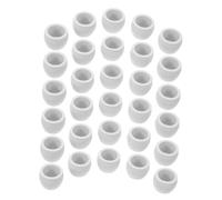 BESPORTBLE 50pcs Small Planter Pots for Dolls House Miniatures, White Plastic Tiny Flower Pots with Realistic Details, Versatile Design for Outdoor Decor and Desktop Decorations