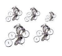 BESPORTBLE 50pcs Stainless Steel Ear Studs Round Flat Disc Earrings for Women Ladies Assorted Hypoallergenic Ear Decor Jewelry Making