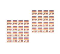 BESPORTBLE 50sheets German Flag Stickers Temporary Face Tattoos for Sports Fans Disposable National Flag Decals for Football Matches and Outdoor Cheer Events