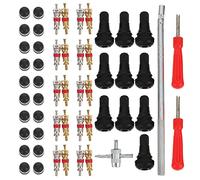 BESPORTBLE 55pcs Tyre Valve Repair Kit, Schrader Tool Core Remover for Car Bicycle Auto Removal Bike Essential Car Supplies Stem Tool Kit Bike Lever Set Valve Extension Set