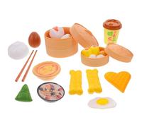 BESPORTBLE 58Pcs Breakfast Play Food Set Realistic Plastic Cooking for Role Play Early Development and for Learning About Chinese Breakfasts