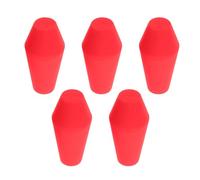 BESPORTBLE 5Pcs 8Mm Red Rubber Safety Arrowheads for Archery Practice - Lightweight Small Rubber Tips for Outdoor Hunting and Family Recreation
