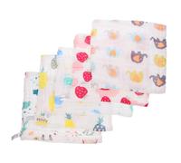 BESPORTBLE 5pcs Absorbent Cotton Towel for Boy Girl Soft Nursing Facecloth for Swaddle Muslin and Hand Towel Use Style