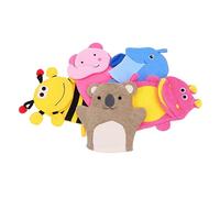 BESPORTBLE 5pcs Adorable Cartoon Animal Shape Boys and Girls Exfoliating Bathing Gloves Bath Mitts for Body Wash Boys and Girls Bath