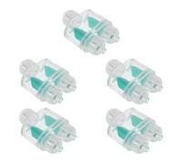 BESPORTBLE 5pcs Aquarium Air Pump Check Valve with 3-way Flow Control, Plastic Non-return Valve for Fish Tank Airline Tubing, Green Connector Suitable for Aquarium Air Pump Accessories