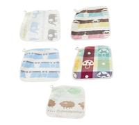 BESPORTBLE 5pcs Baby Face Towels Cotton Handkerchiefs Soft Absorbent Six Layers Gauze Skin-Friendly Infant Towels for Baby Care and Daily Use Random Color