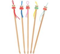 BESPORTBLE 5Pcs Bamboo Ear Wax Removal Tools Small Portable Ear Cleaners with Hanging Hole Earwax Cleaning Spoons for Convenient Personal Hygiene