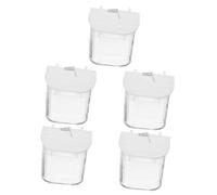 BESPORTBLE 5pcs Birdcage External Cup Bird Feeders Bird Cages Indoor Bird Feeder Bird Food Feeder Practical Bird Feeder Bird Cage Feeder Bird Feeder Bowl Bird Food Bowl Parrot Feeder Plastic