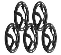BESPORTBLE 5pcs Black Plastic Bike Chainring Protector 42t 4-hole Crankset Cover with 5 Holes, Sturdy Bicycle Chain Guard that Shields against Mud and Debris for Mountain Trails