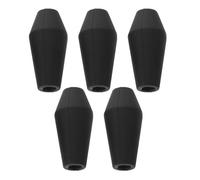 BESPORTBLE 5pcs Black Rubber Arrowheads Inside Diameter Safety Arrow Tips Lightweight Blunt Replacements for Family Outdoor Archery Practice and Target Shooting
