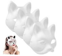 BESPORTBLE 5Pcs Blank Cat Masks for Painting DIY Decorative Half Animal Paper Masks for Masquerade Theatrical Shows and Craft Activities Unleash Creativity with Easy to Use Colorable