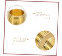 BESPORTBLE 5pcs Brass Pipe Connector Copper Tube Straight Fitting Adapter for Water Hose Plumbing Parts Threaded Leak-Resistant Coupling with Wide Compatibility for Hose and Pipe Systems