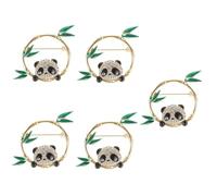 BESPORTBLE 5pcs Cartoon Panda Brooch Pin Cute Retro Animal Lapel Badge Lovely Accessory for Outfits Costumes and Bags Eye Catching Design for Women and Men for Panda Lovers