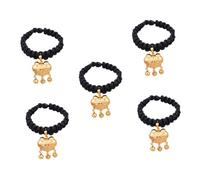 BESPORTBLE 5pcs Cat Dog Collar Gold Lock and Bell Pet Accessory for Cats and Dogs Health and Longevity Wishes and Stylish Design