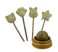 BESPORTBLE 5pcs Catnip Lick Lollipop Cat Snack Natural Catnip Stick Pet Cat Treat for Digestion Rotate Ball Shape Ball for Kitten Treats