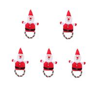 BESPORTBLE 5pcs Christmas Squeaky Dog Toy Chew Plaything for Puppies Cute Santa Design Promotes Oral Health and Reduces Bad Biting Behavior Holiday for Dogs