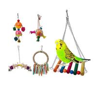 BESPORTBLE 5pcs Colorful Chewing Toy Parrots Rattan String Toys to Promote Climbing Balance and Exercise for Birds Like Cockatiels and Parakeets