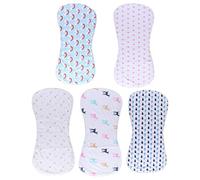 BESPORTBLE 5Pcs Cotton Burp Cloths for Baby Absorbent and Soft Burping Towel for Infants Lightweight and Washable Newborn Feeding Accessories