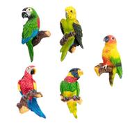 BESPORTBLE 5pcs Creative Parrot Pattern Refrigerator Magnets Set, Plastic Fridge Magnet Stickers for Decoration and Attaching to Iron Surfaces, for Gifting or Locker Use