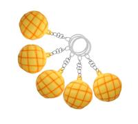 BESPORTBLE 5pcs Cute Mini Pineapple Bread Keychain Food Keyring Vegetable Keyholder Simulated Fruit Charm for Party Favors