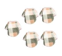 BESPORTBLE 5pcs Decorative Plush Clothes for Small Pets Comfortable and Breathable Vest for Daily Wear and Theme Parties for Dogs and Cats Xs Green