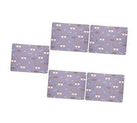 BESPORTBLE 5pcs Dog Feeding Mat Absorbent Quick Dry Pet Food Bowl Pad for Dogs Cats Non- Design for Spill Prevention for Home Use Grey Paw Pattern