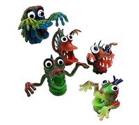 BESPORTBLE 5Pcs Educational Animal Finger Puppets Set Silicone Finger Dolls for Interactive Hand Puppets for Storytelling and Language Development Fun for Imagination and Role Play