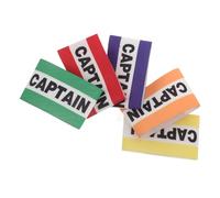 BESPORTBLE 5pcs Elastic Football Captain Armbands High Visibility Sweat Resistant Soccer Bands for Adult Youth Team Training Multipurpose Sports Leadership Bands Red White Yellow Blue Green