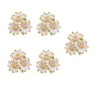 BESPORTBLE 5pcs Elegant Daisy Brooch Pin Creative Floral Jewelry for Women Flower Pin for Birthday Wedding Prom and Special Occasions Fashion Accessory to Enhance Your Style