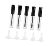 BESPORTBLE 5pcs Empty Mascara Tubes with Black Lids Eyelash Wands Funnels and Pipettes Set for DIY Castor Oil Eyelash Growth and Cosmetic Storage Containers