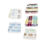 BESPORTBLE 5pcs Face Towels Soft Cotton Handkerchiefs for Newborns Breathable Gauze for Wiping Saliva and Dirt