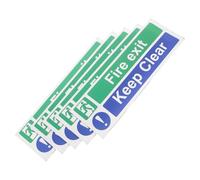BESPORTBLE 5pcs Fire Exit Keep Sign Sticker for Emergency Door Access, Easy to Use Paper Material with High Adhesion, Green Safety Awareness Sign for Public Places and Schools