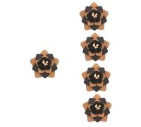 BESPORTBLE 5pcs Floral Lapel Pin Decorative Wooden Boutonniere for Men Unique Flower Pin for Suits for Weddings and Formal Events Elegant Party Accessory Prom Brooch for Women