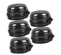 BESPORTBLE 5pcs Gas Stove Knob Covers Child Proof Safety Protection Black Ps Material Round Design Easy Installation for Baby and Child Kitchen Safety