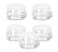 BESPORTBLE 5pcs Gas Stove Knob Covers for Safety Proof Knob Protector Plastic Material with Oil Stain Resistance and Safety Assurance for Kitchen Use