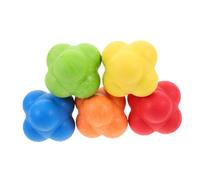 BESPORTBLE 5PCS Hexagon Reaction Training Balls for Agility Reflex Improvement High Difficulty Rubber Hand Eye Coordination Trainer for Sports Team Drills Multi Color for Speed