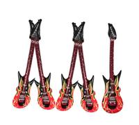BESPORTBLE 5pcs Inflatable Flame Guitar PVC Air Playing Guitar for Party Prop Musical Instrument for Birthday Celebrations and Rock and Roll Events