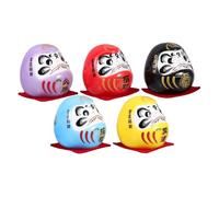 BESPORTBLE 5pcs Japanese Ceramic Lucky Cat Figurines Feng Shui Miniature Cat Ornaments for Living Home Office Decoration