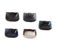 BESPORTBLE 5pcs Japanese Style Ceramic Sushi Plate Smooth Snack Dish for Appetizers and Side Dishes Easy-Clean Tableware for Dinner Parties and Casual Gatherings