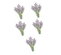 BESPORTBLE 5pcs Lavender Flower Brooch Pin for Women Elegant Decorative Clothes Brooch with Rhinestone Accents for Parties Meetings and Special Events Durable and Stylish